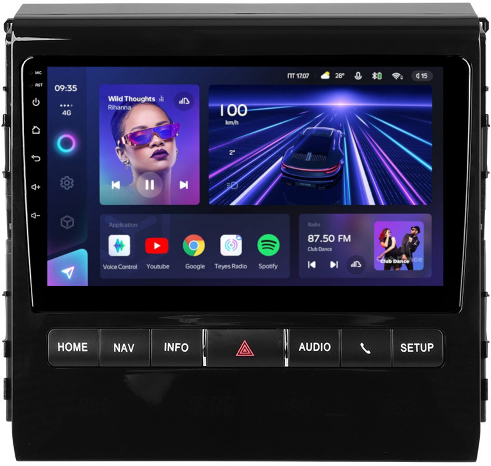 Магнитола для Toyota Land Cruiser 200 2015-2021 (с JBL и 360, рамка тип 1) - Teyes CC3 монитор 9" QLED на Android 10, ТОП процессор, 4Гб+32Гб, CarPlay, 4G SIM-слот