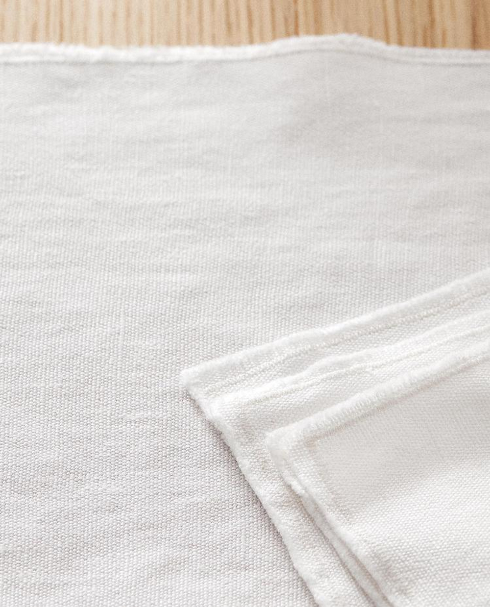 ZARA HOME ЛЬНЯНАЯ САЛФЕТКА, ЭКРЮ