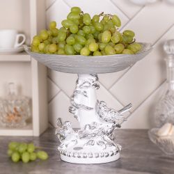 Фруктовница-конфетница Мелодия Любви Серебро