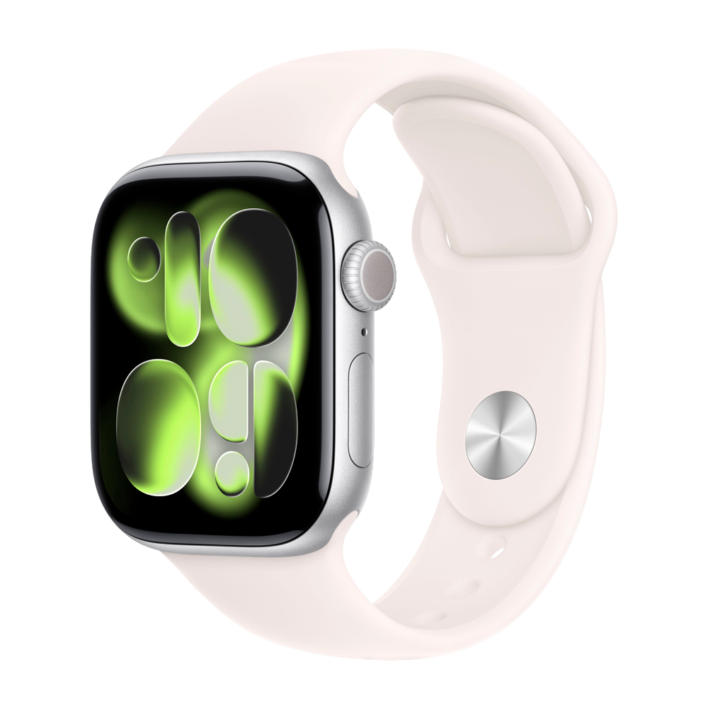 Умные часы Apple Watch Series 11 GPS, 42mm, Silver Aluminium Case with Light Blush Sport Band, S/M