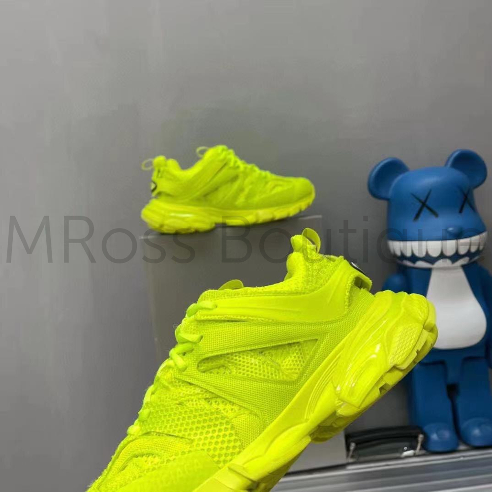 Лимоновые кроссовки Balenciaga Track Trainers Recycled Sole