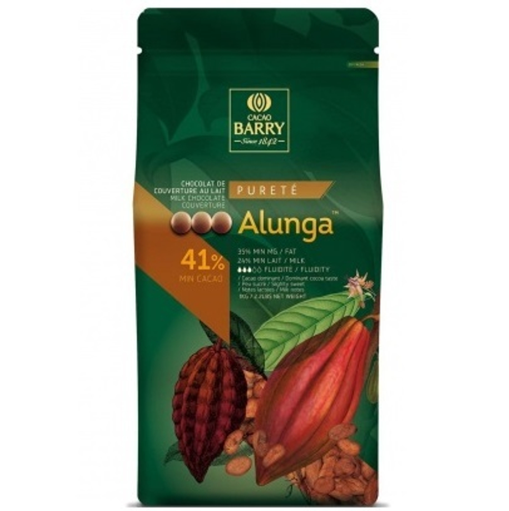 Молочный кувертюр Cacao Barry ALUNGA 41%, 100 гр