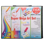 Набор для детского творчества Basir 168 предметов, в чёрном портфеле