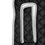 Ковры SHACMAN F3000 (экокожа, черный, серый кант, серая вышивка)