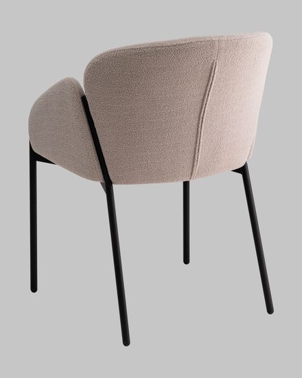 Стул обеденный Кирби светло-серая ткань, черные ножки