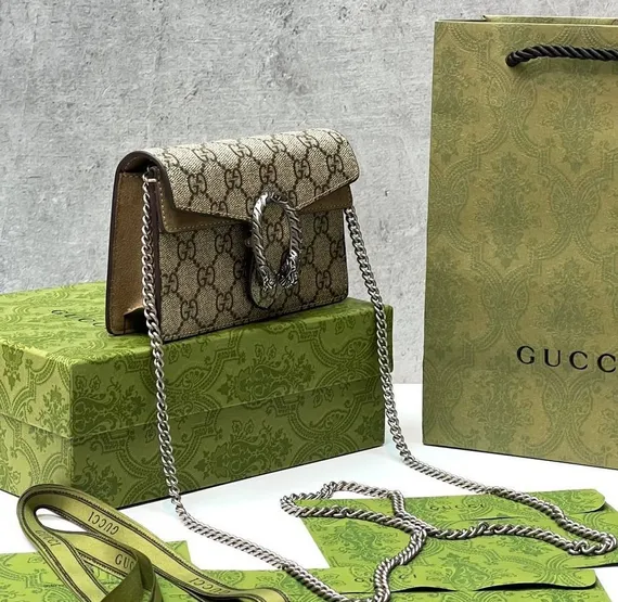 Сумка Gucci Dionysus GG Supreme MINI бежевый