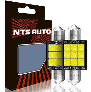 Светодиод 12V T11x31  9SMD 3030 WHITE (салон) 31MM-3030-9-12V-24 V-2PC NTS (бл2шт)