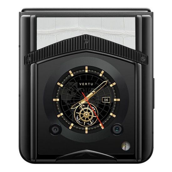 Vertu Ironflip кремово-белый (кожа аллигатора)