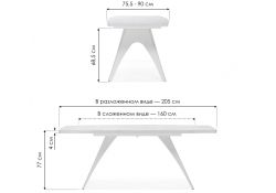 Деревянный стол Лардж 160(205)х90х76 sahara noir / черный