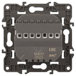 14-4111-05 ЭРА Терморегулятор универс. 230В-Imax16А, IP20, Эра Elegance, антрацит | Elegance Антрацит