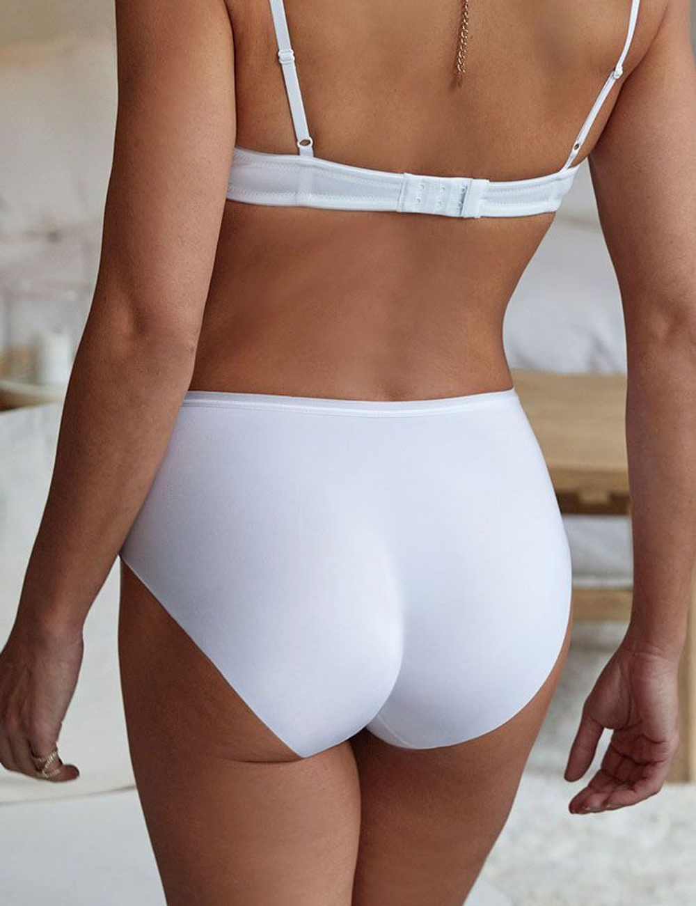 Трусики-слип с высокой талией Angie (Размер: L) (Цвет: белый)