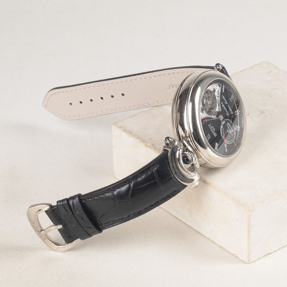Ремешок для часов Bovet Fleurier Amadeo чёрный из аллигатора