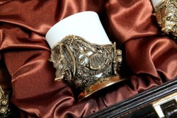 Набор чашек для кофе Трофейный" 6 шт. в подарочном кейсе с художественным оформлением