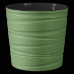 Кашпо для цветов пластиковое 8л d-26см «Модерн Мини» Оливковый