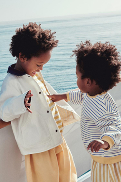 ZARA TIMELESS - ТОЛСТОВКА В КОНТРАСТНУЮ ПОЛОСКУ, ЖЕЛТЫЙ