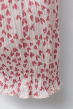 ZARA БРЮКИ С ТЕКСТУРОЙ В ВИДЕ СЕРДЕЦ, ЭКРЮ/РОЗОВЫЙ