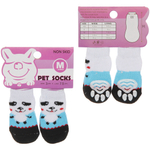 Носочки для животных «LAPUSIK», пандочка, цвет черный, размер m, 3см