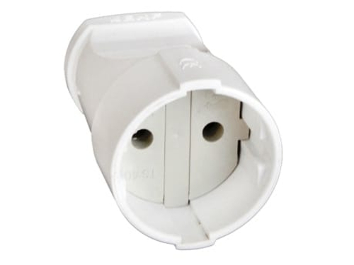Штепсельное гнездо б/з белое 10А 250В (1/20/200) UNIVersal