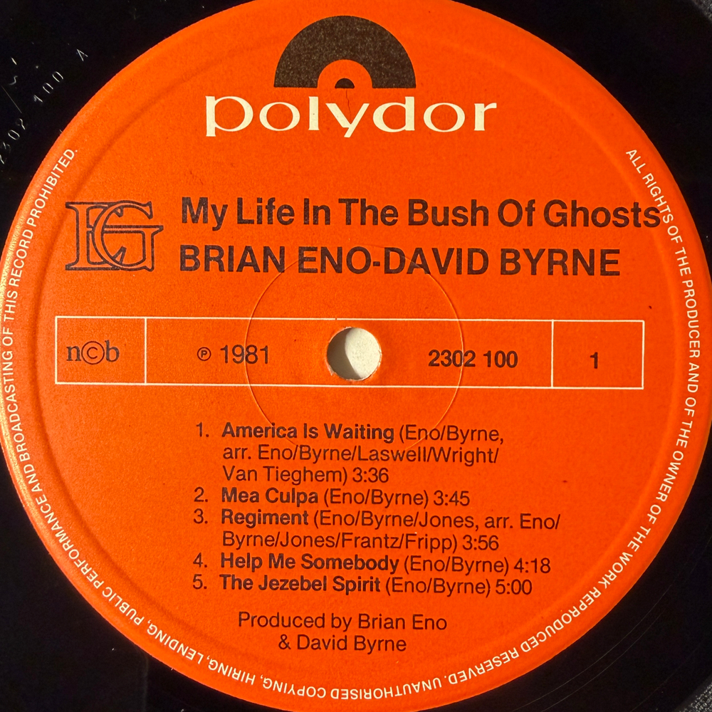 Brian Eno - David Byrne - My Life In The Bush Of Ghosts (Скандинавия 1981г.)