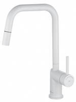 Смеситель для кухни с выдвижным изливом WONZON & WOGHAND, Белый матовый (WW-6018-MW)