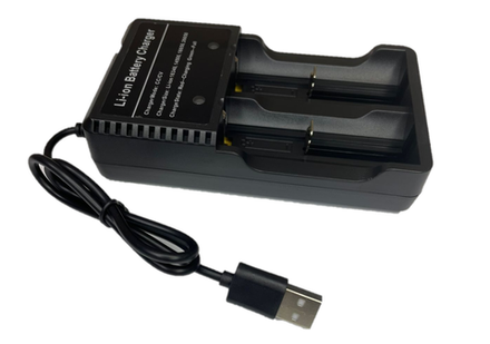 Универсальное зарядное устройство для 2-х аккумуляторов 3.7В (26650, 18650, 16340, 14500)
