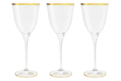 Набор бокалов для вина 6шт 300мл Same Сабина золото