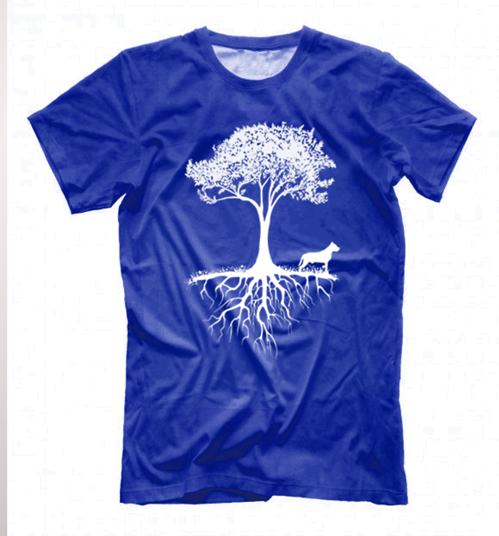 Футболка "Стафф у дерева"