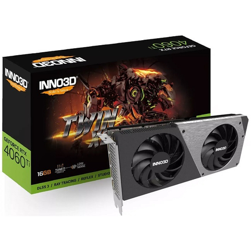 Видеокарта INNO3D GeForce RTX 4060 Ti TWIN X2 OC 16GB (N406T2-16D6-178055N)