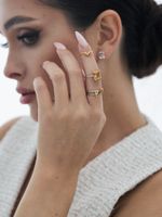 Кольцо Love in биколор