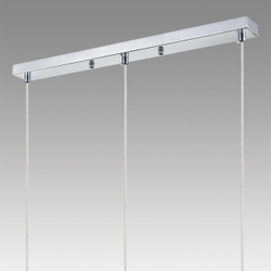 8102/3A COMFI LN26 408 хром/прозрачный металл/металл Подвес Е14 3*40W 220V ISHA