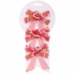 Бант на ёлку «Очарование» 9*11 см (набор 3 шт), Красный