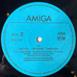 Винтажная виниловая пластинка LP Dolly Parton, Linda Ronstadt, Emmylou Harris Trio (ГДР 1989)