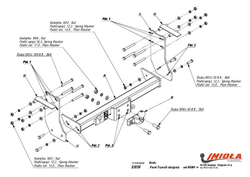 Фаркоп IMIOLA E.035 Ford Transit IV шасси 2000-2014(паспорт и сертификат в комплекте)(без электрики)