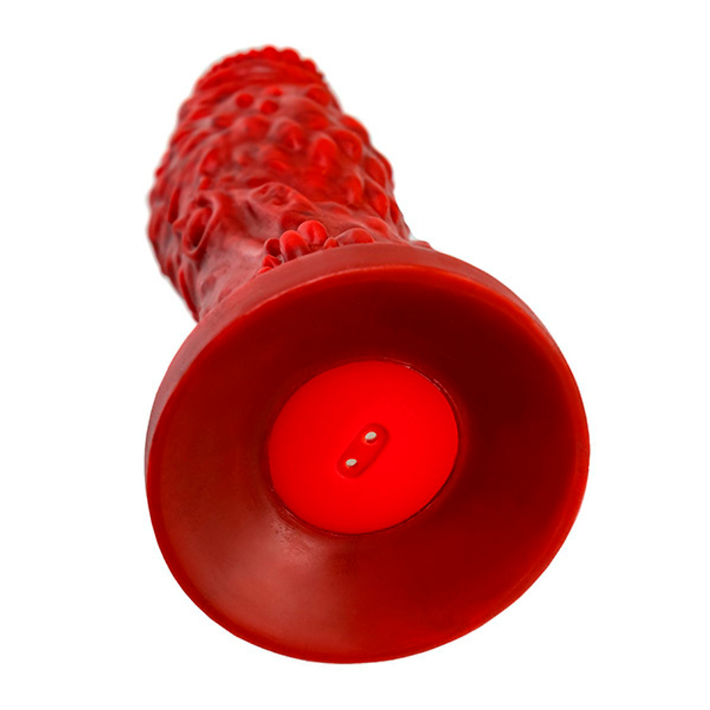 Силиконовый вибратор 21,7см ToyFa Black&Red Monster Docus 901020