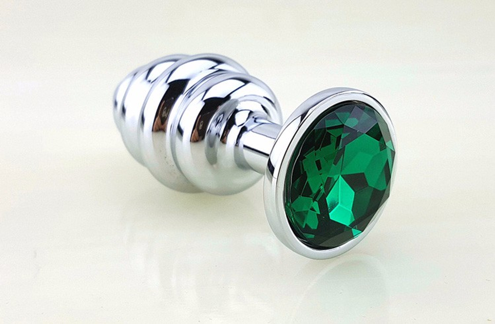 Пробка метал фигурная зеленый страз 9 х 4 см 47144-3MM