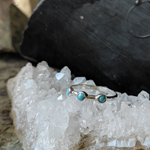 Кольцо ПАРАД ПЛАНЕТ-2, серебро/бирюза