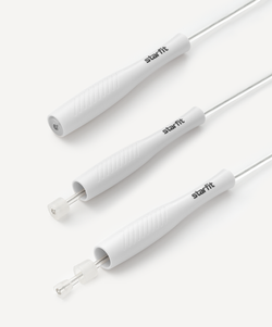 Скакалка RP-501 ПВХ, с пластиковыми ручками, 3 м, белый