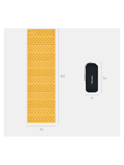 Коврик туристический Naturehike 185х65х2,5 см. IXPE, желтый