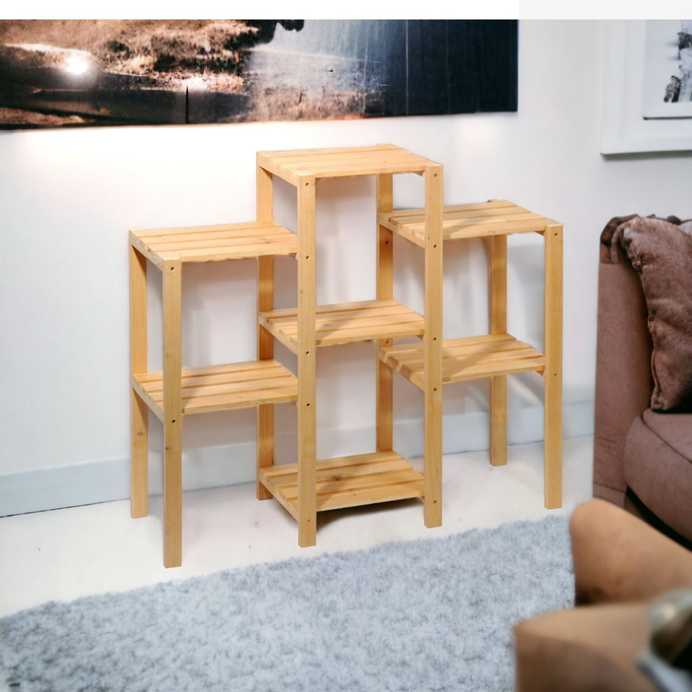 Деревянный стеллаж для дома и сада из сосны, без отделки