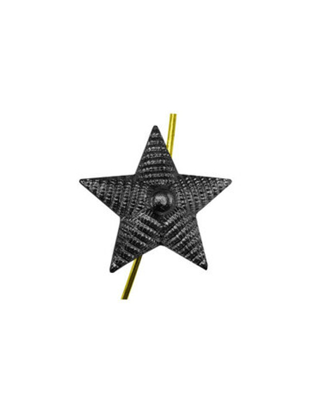 Звезда на погоны рифленая черная большая металл