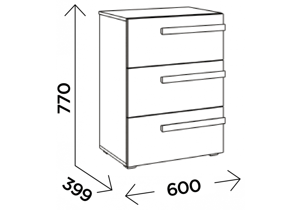 Комод Чернин дуб вотан / графит