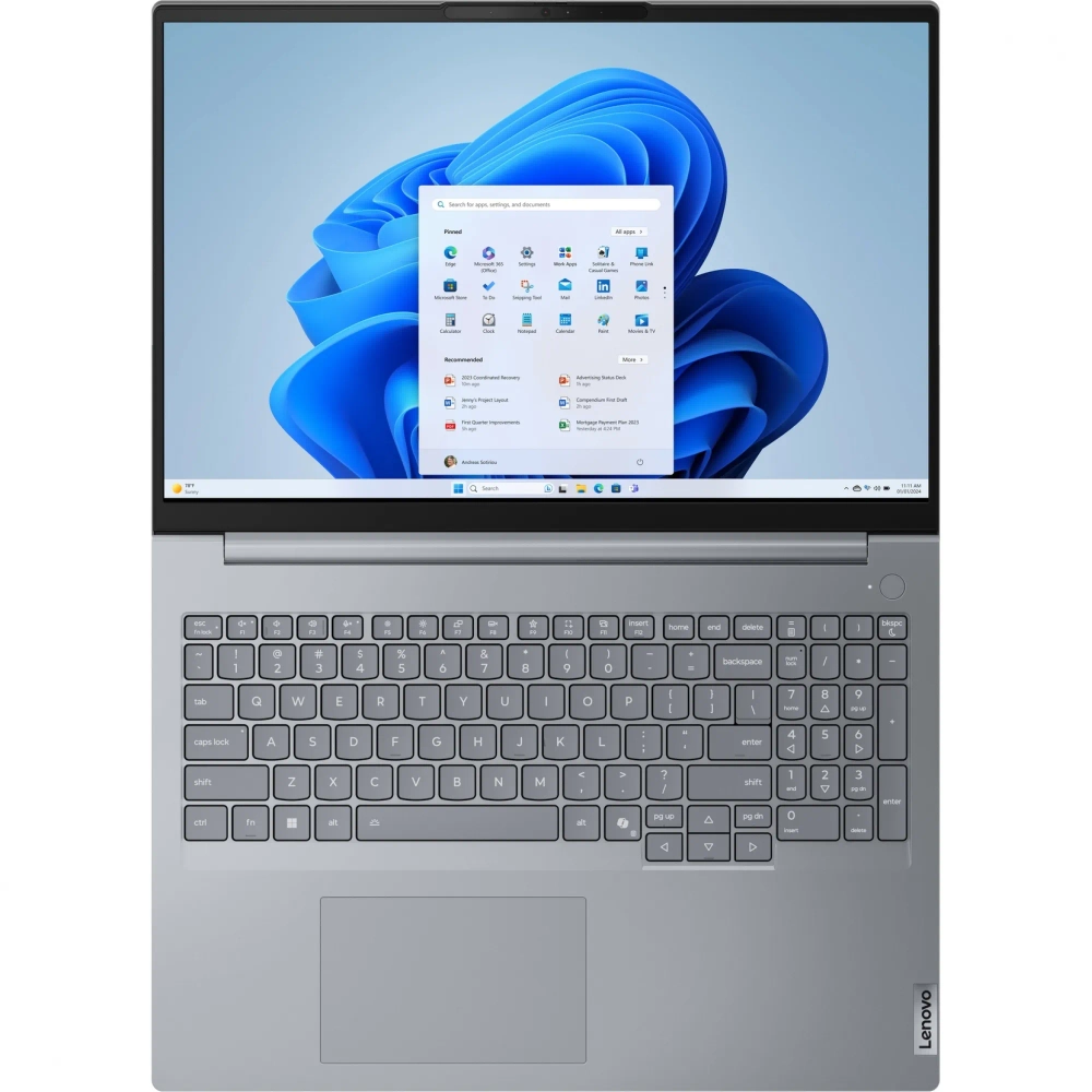 Ноутбук Lenovo Thinkbook 16 G8 IAL Core Ultra 5 225U 16Gb SSD512Gb Intel Graphics 16" IPS WUXGA без ОС grey Bag (21SK0027GQ)