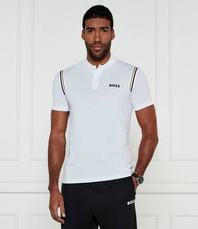 Поло BOSS x Matteo Berrettini Pariq MB 8 BOSS GREEN - белый(50534347)