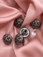 Пуговицы  установочные графитовые с плетением