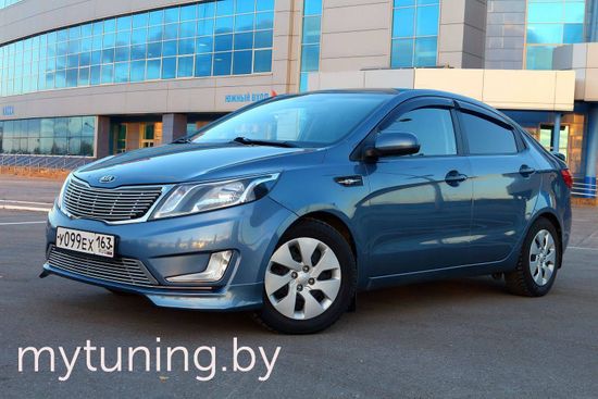 Клыки на передний бампер для Kia Rio III дорестайлинг