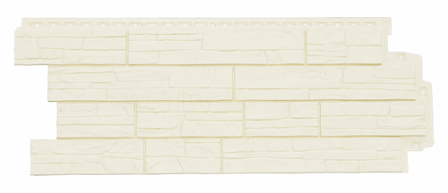 Фасадная панель Grand Line Сланец Стандарт Молочный 0,39м2