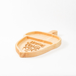 Менажница деревянная из сибирского кедра для подачи блюд и закусок с гравировкой "МЕЧТЫ СБЫВАЮТСЯ". MG131