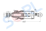 Амортизатор кабины пневматический (с подушкой) 289/379, O/O, 12x50/12x50 MAN (CB0111) SORL