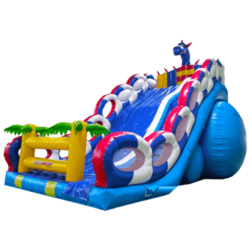 Коммерческий надувной батут-горка "Дракон" 15*7*11 м