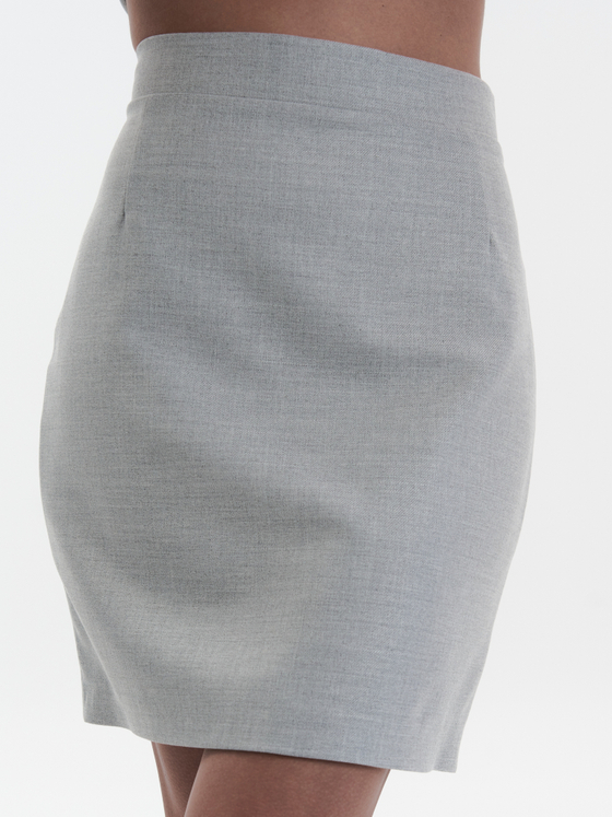 Юбка мини «Paris» в сером цвете